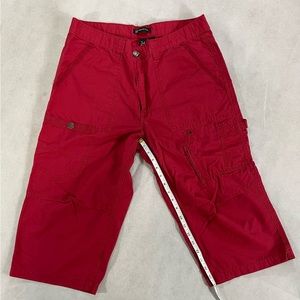 Men’s Red INC Crop Pants 34 Inch Waist 18 Inch Inseam